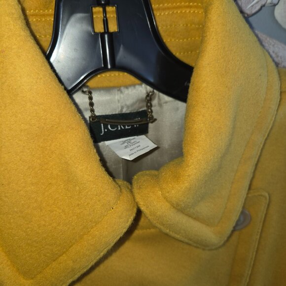 JCrew yellow wool peacoat size medium - Picture 6 of 7